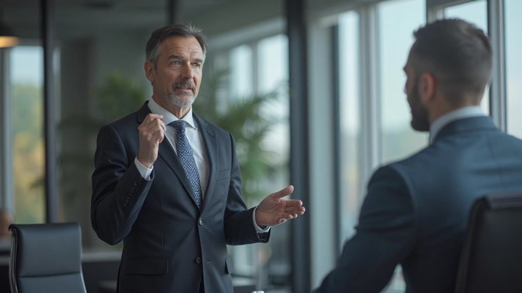 Предприниматель презентует стратегию роста бизнеса команде