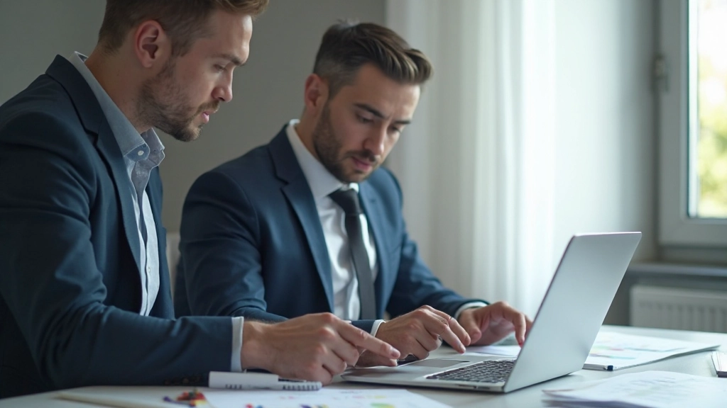 Успешный предприниматель работает с финансовыми графиками на рабочем столе