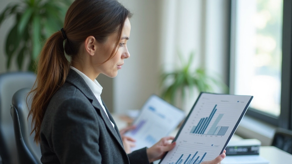 Финансовая таблица с графиками роста и анализом данных